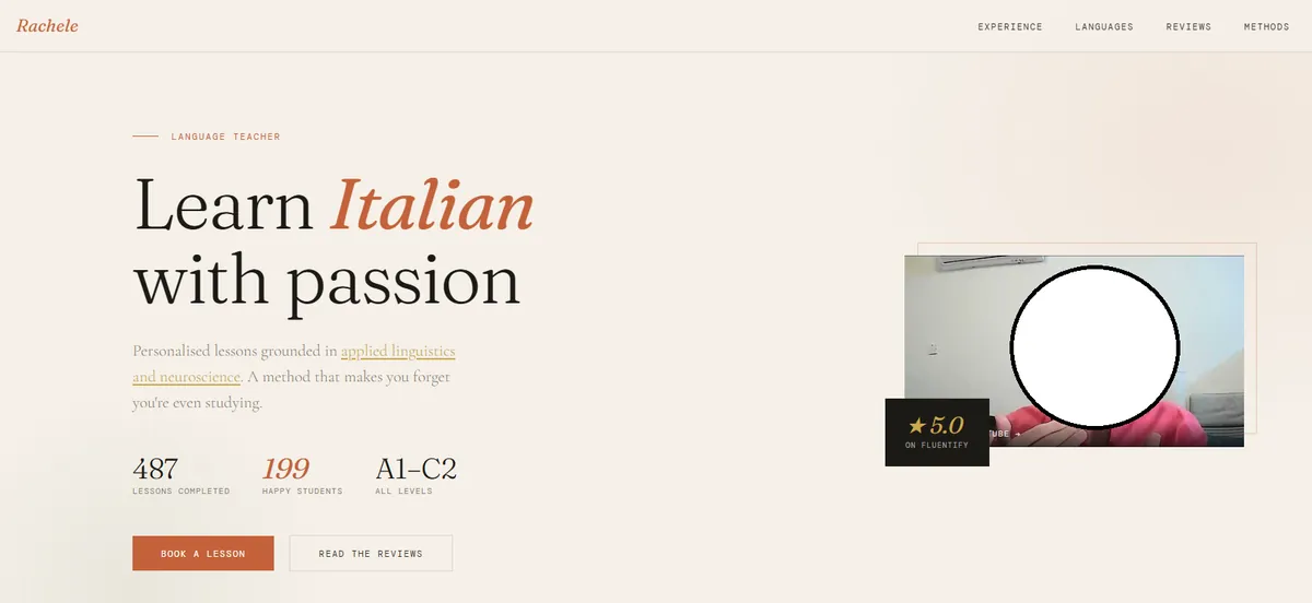 Rachele Italian Teacher screenshot